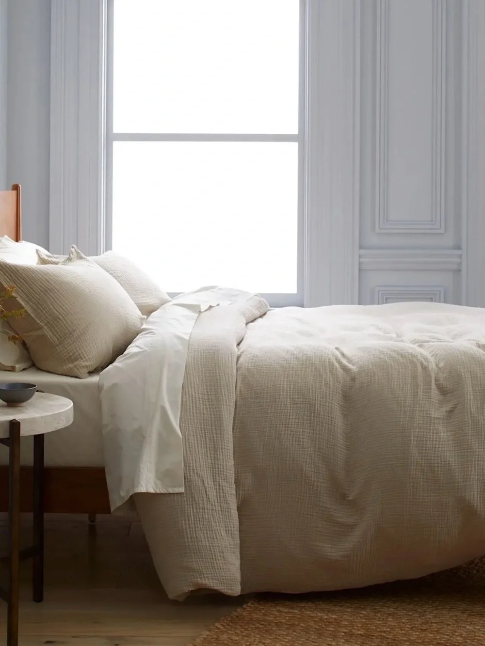 NEW Quince 100% Organic Cotton Gauze Duvet Cover, King/Cal King (Dune)